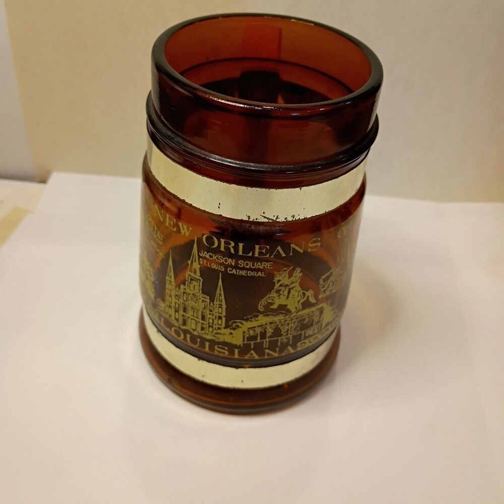 Vintage brown Amber New Orleans cup